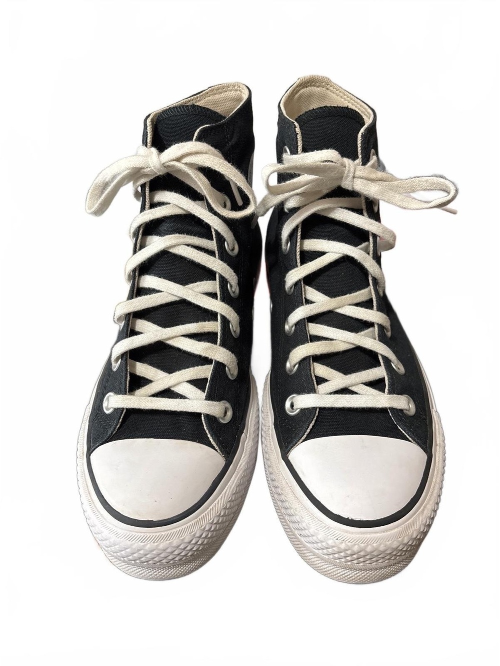 Converse Chuck Taylor All Star Lift Platform High Top Black Canvas Sneaker Sz 8